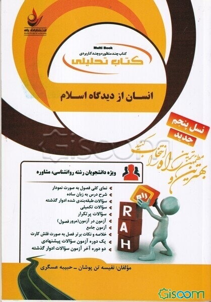 کتاب تحلیلی انسان از دیدگاه اسلام: ویژه دانشجویان رشته روانشناسی، مشاوره: نمای کلی فصل به صورت نمودار، شرح درس به زبان ساده...