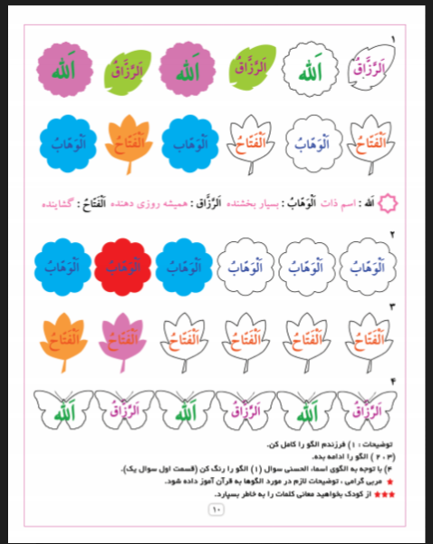جدولهای شگفتانگیز اسماءالحسنی