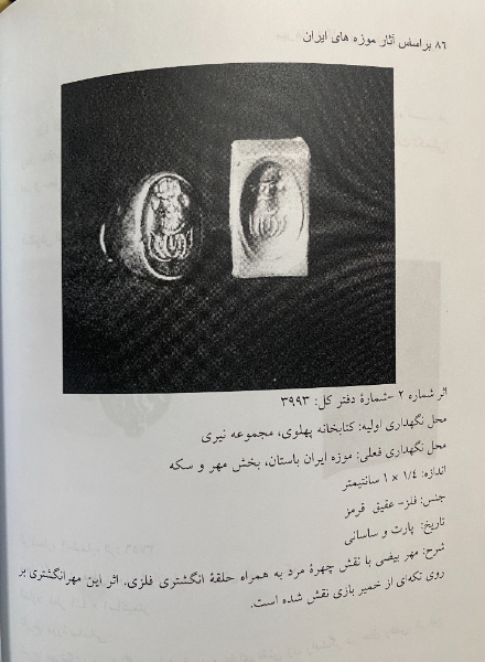 مهرهای انگشتری در دوره ساسانی (براساس آثار موزه‌های ایران)
